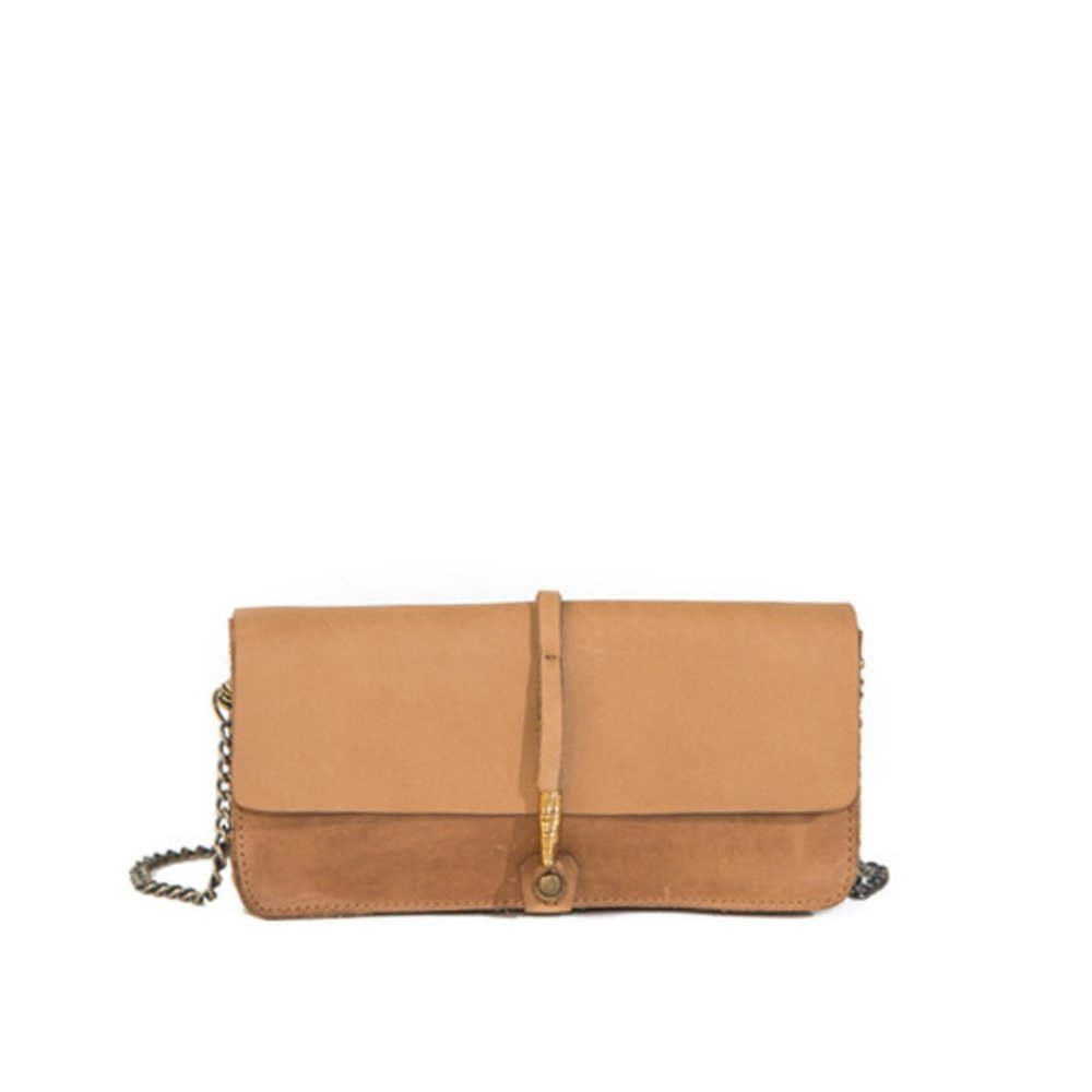 JO Wire Clutch Bag With Chain Strap